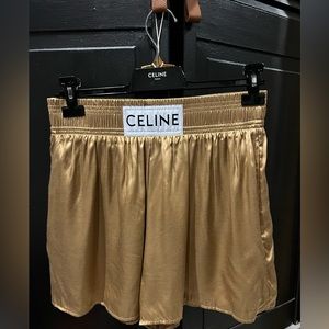 Celine Satin Flowing Boxing Short - Size 36 NWT